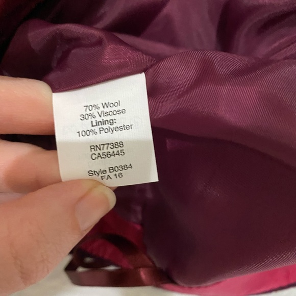 J. Crew Pencil Skirt Wool Burgundy Maroon Size 0P - Picture 7 of 10